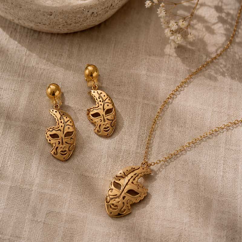 نیم ست طلا لونا ماسک | Luna Mask